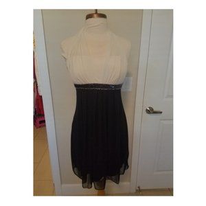 Navy Blue chiffon dress